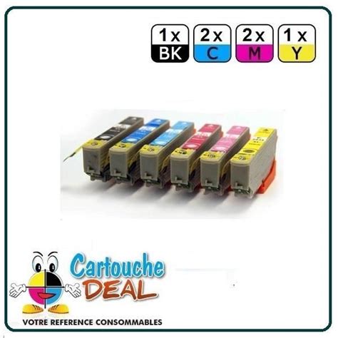 Lot de 6 Cartouches générique compatible Epson T2438 Cdiscount