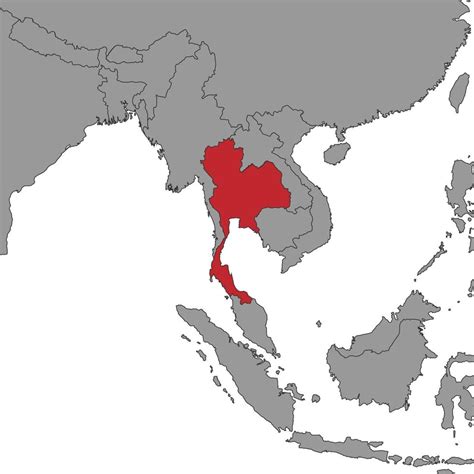 Thailand on world map. Vector illustration. 16773990 Vector Art at Vecteezy