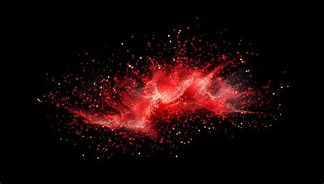 Premium Photo | Red sparks isolated on a black background