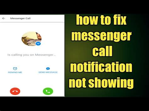 How To Fix Messenger Call Notification Not Showing Problem Youtube