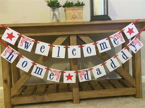 Welcome Home Military Banner Sign / Welcome Home Daddy or - Etsy