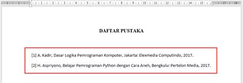 Membuat Kutipan Dan Daftar Pustaka Yang Otomatis Di Microsoft Word