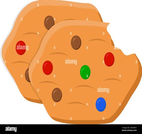 Two Cookies Illustration Vector On White Background Stock Vector Image And Art Alamy