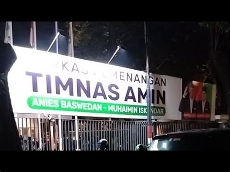 LIVE SITUASI TERKINI MARKAS TIMNAS AMIN SETELAH PENGUMUMAN KPU MALAM