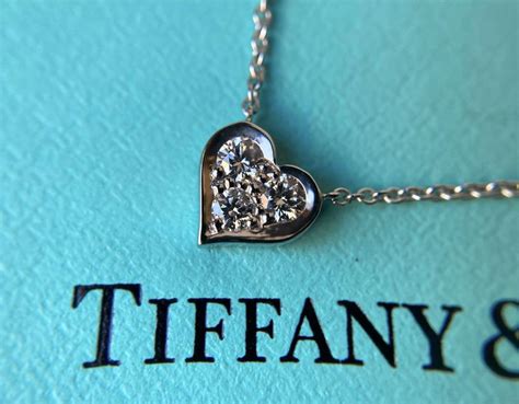 Tiffany Sentimental Heart Diamond Platinum Necklace … Gem