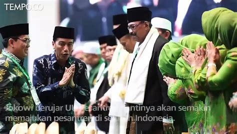 Harlah Nu Ke Jokowi Tegaskan Pentingnya Ruu Pondok Pesantren