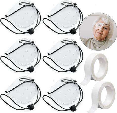 Vandorla Eye Shield 6 Pcs Plastic Eye Shield Eye Patch For Eye Surgery