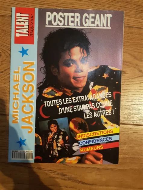 Michael Jackson Poster Geant Talent Magazine 60 X 84 Cm 1988 Eur 15