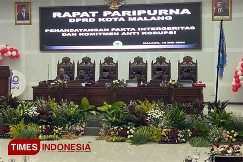 Perangi Korupsi Dprd Kota Malang Tandatangani Pakta Integritas Times