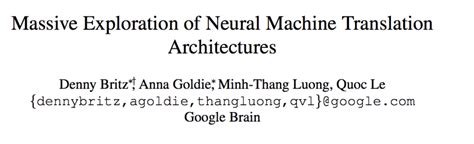 Massive Exploration Of Neural Machine Translation Architectures Synced