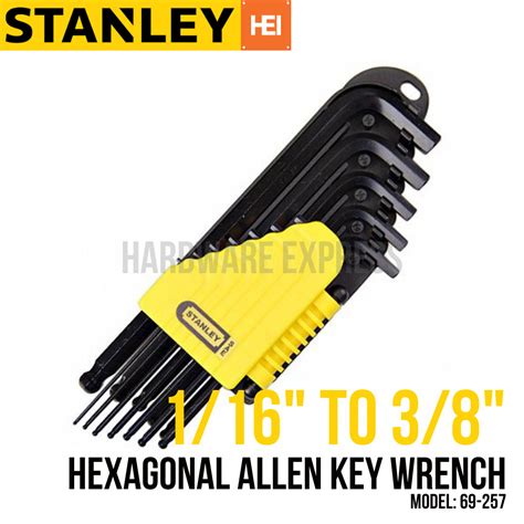 Stanley Hex Allen Key Wrench Pcs Set Long Series To