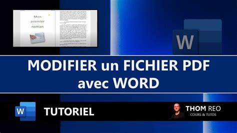 Comment MODIFIER Un PDF Avec WORD Tutoriel Express Et Facile YouTube