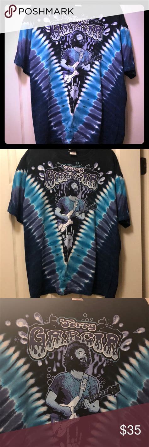 Liquid Blue Jerry Garcia Tie Dye Shirt Dye Shirt Tie Dye Shirts Tie