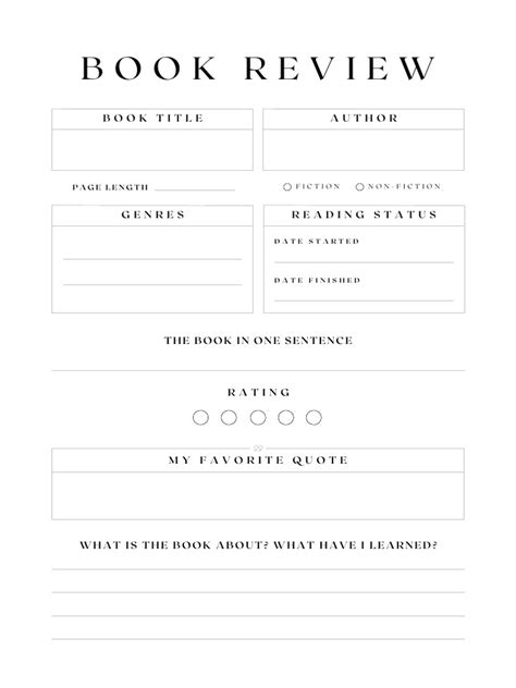 reading report template