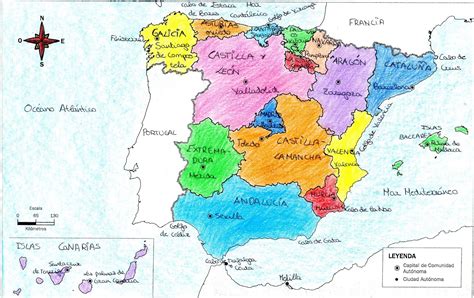 6º C Curso 20152016 Mapa PolÍtico De EspaÑa Accidentes Costeros