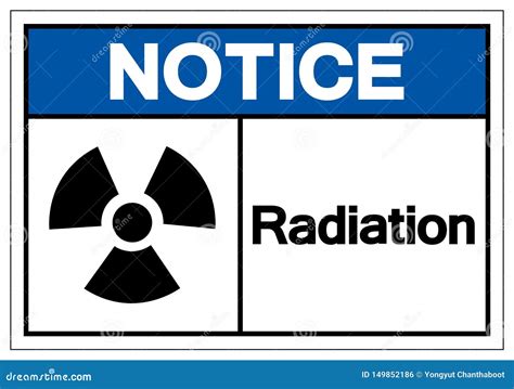 Notice Radiation Symbol Sign Vector Illustration Isolate On White