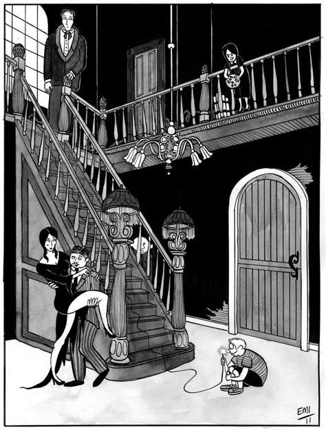 Addams family cartoon, Addams family, Family cartoon