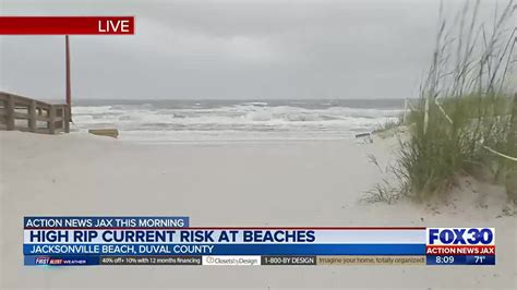 High Rip Current Risk At Beaches