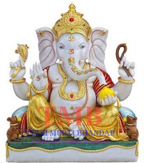 Multicolor Jaipur White Marble Ganesha Statue Size 2 Feet At Rs 61990