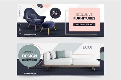 Premium Vector Furniture Sale Banners