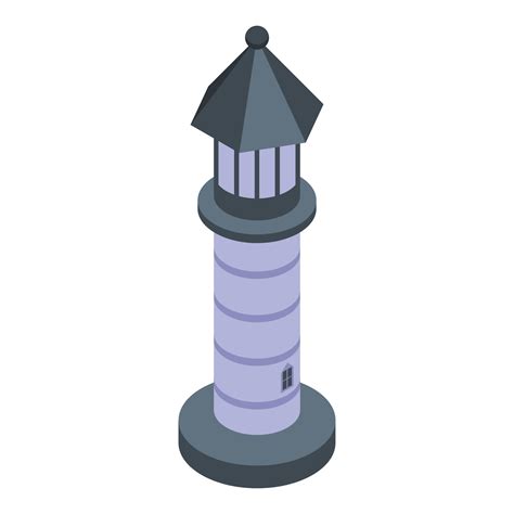 Sea lighthouse icon, isometric style 15848408 Vector Art at Vecteezy