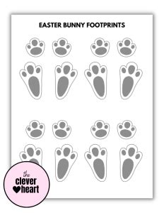 Cute Free Printable Easter Bunny Footprints The Clever Heart