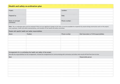 46 Great Safety Plan Templates (Construction, Site Specific, Patient ...