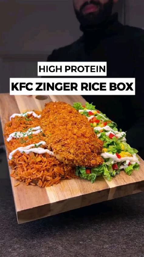 Healthy High Protein KFC ZINGER RICE BOX Healthy Foods Healthy