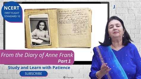 From The Diary Of Anne Frank 10 NCERT First Flight Unit 4 YouTube