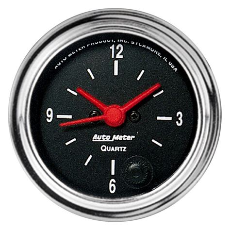 Auto Meter 2585 Traditional Chrome Series 2 1 16 Clock Gauge 12 Hour