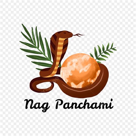 Nag Panchami With Brown Cobra Snake Illustration Nag Panchami Event