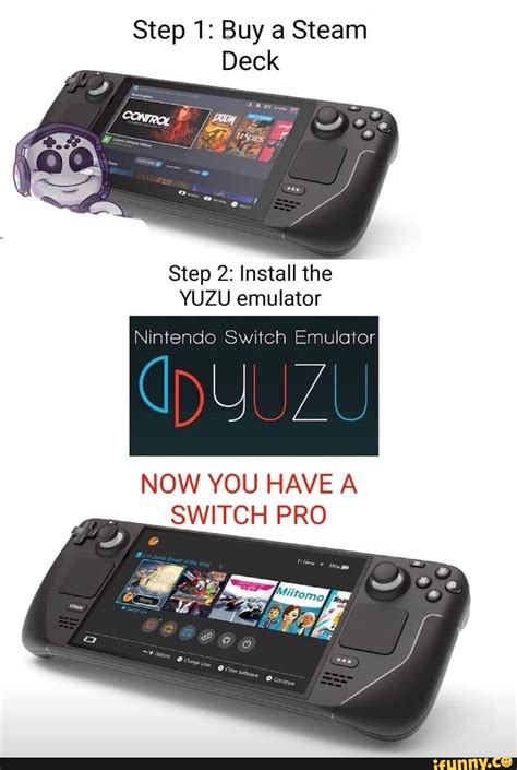 Step Buy A Steam Deck Step Install The Yuzu Emulator Nintendo