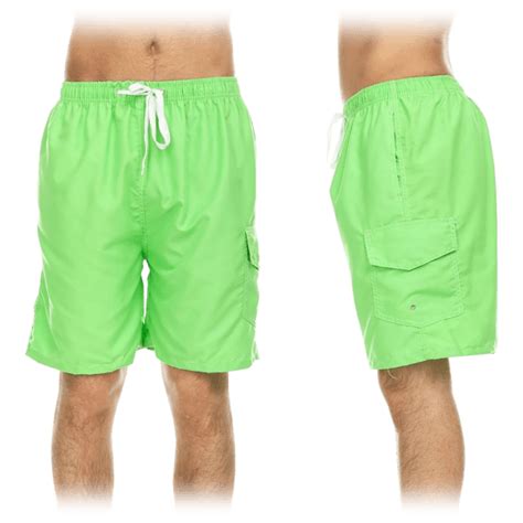 Sidedeal 3 Pack Mens Quick Dry Swim Shorts With Cargo Pocket Assorted