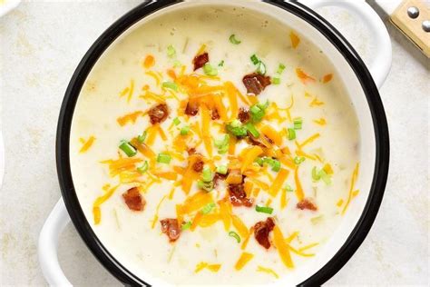 Loaded Baked Potato Soup Recipe with Bacon