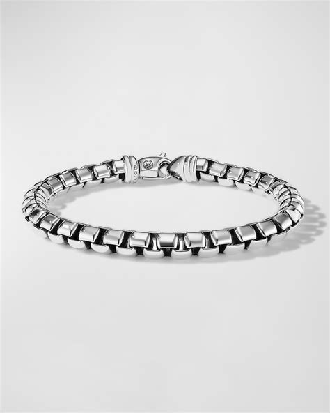 David Yurman Men S Box Chain Bracelet In Silver Mm Size