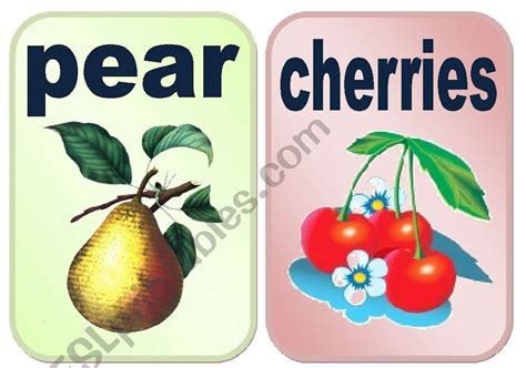 Fruits Flashcards Set Esl Worksheet By Olichkalove