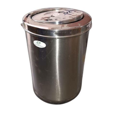 Silver Litre Stainless Steel Swing Dustbin For Garbage Material