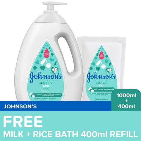 Johnson S Milk Rice Bath Ml Free Refill Ml Lazada Ph