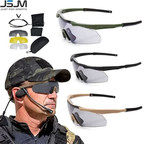 Jsjm Militar T Tico Culos Cs Airsoft Prova De Vento Tiro Hd Lente