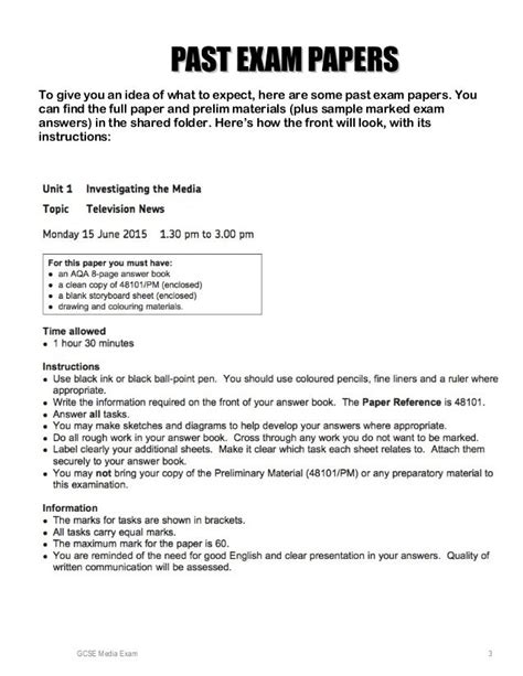 Gcse 2016 Exam Outline