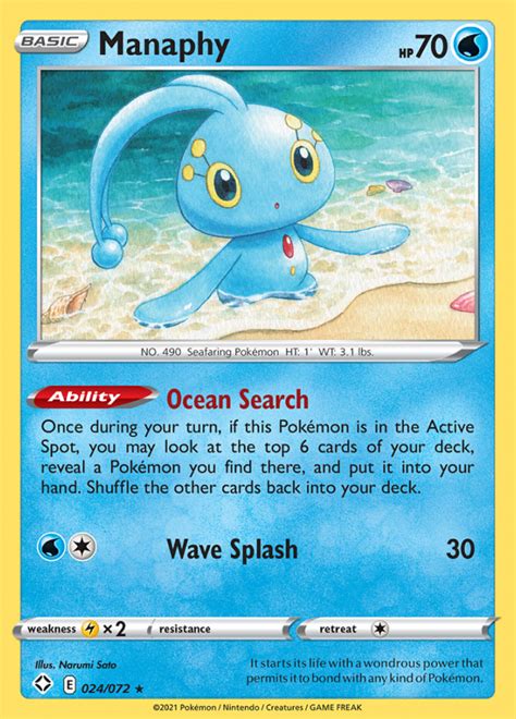 Manaphy Shining Fates Rare Pokemon Tcg Digitaltq