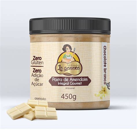 Pasta De Amendoim Gourmet 1 005kg Chocolate Branco La Ganexa