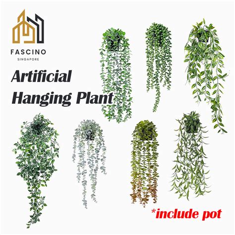 Sgartificial Hanging Plants Fake Plant Potted Greenery Plants Vines