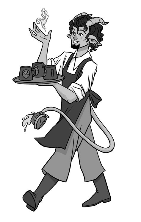 Gay Tiefling Bartender Locksley Keeper R DungeonsAndDragons