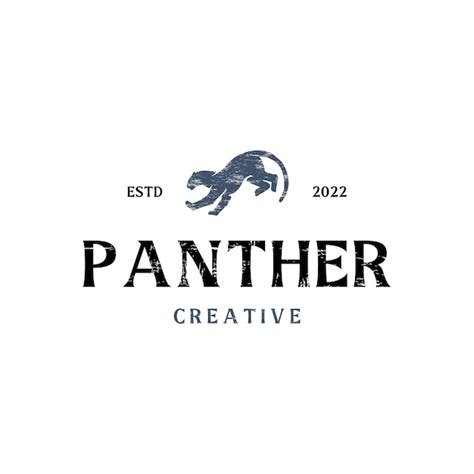 Premium Vector | Panther vintage logo