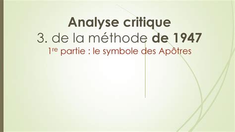 Notre analyse critique du Catéchisme à lusage des diocèses de France