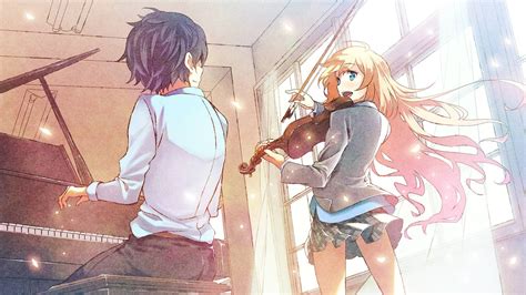 Shigatsu Wa Kimi No Uso Miyazono Kaori Arima Kousei Hd Wallpaper Wallpaper Flare