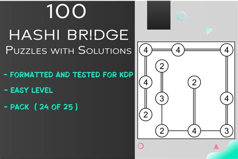 100 Easy Hashi Bridge Puzzles 24 Of 25 Graphic By Adampuzzle