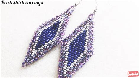 Diy Beaded Earrings Brick Stitch Earrings Jewelry Making Tutorial YouTube