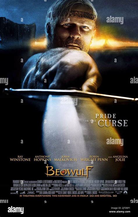 Beowulf Poster Beowulf 2007 Stock Photo Alamy